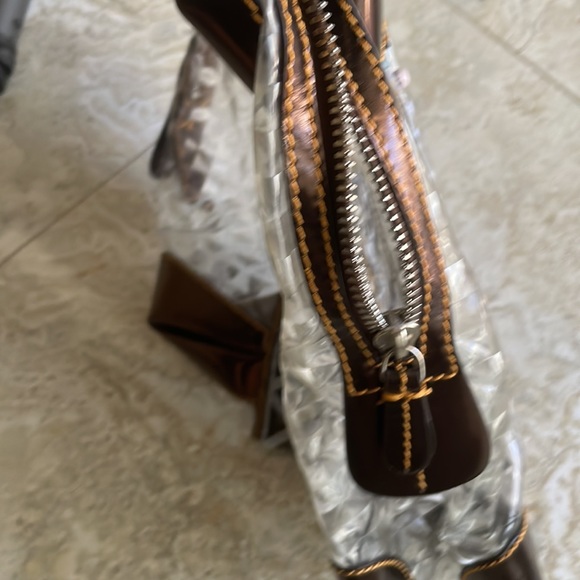 PVC Patent Zucca Spalmati Large Mixed Media B Mix Tote Multicolor Brown/ Tobacco - Picture 3 of 9